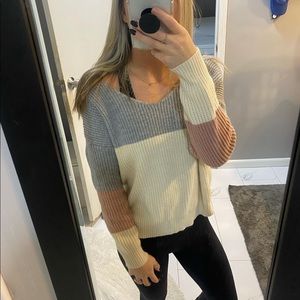 Knot back sweater